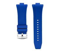 XNJIADVSY Compatible avec Citizen NJ0150 NJ0151 NJ0158, Bracelet en caoutchouc fluoré FKM, for hommes, barre à dégagement rapide(Dark blue)