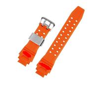 XNJIADVSY Compatible avec la montre Casio GW-A1000 GW-A1100 G-1400 GW-4000 GA, bracelet de sport étanche en caoutchouc Silicone outils(B Orange-silver)