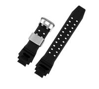 XNJIADVSY Compatible avec la montre Casio GW-A1000 GW-A1100 G-1400 GW-4000 GA, bracelet de sport étanche en caoutchouc Silicone outils(B black-silver)