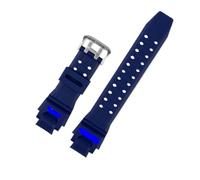 XNJIADVSY Compatible avec la montre Casio GW-A1000 GW-A1100 G-1400 GW-4000 GA, bracelet de sport étanche en caoutchouc Silicone outils(A Dark blue-silver)