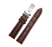 XNJIADVSY Compatible avec les bracelets de montre Casio BEM-501 506 307 EDIFICE Series EFB-530 MTP-1303 de 20 mm et 22 mm, noir et marron(A brown white SR,20mm)