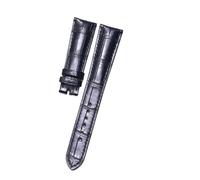 XNJIADVSY Compatible avec les bracelets de montre for hommes PESNO, en cuir d'alligator, accessoires de montre for hommes compatibles avec les complications Patek Philippe(Black)