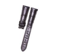 XNJIADVSY Compatible avec les bracelets de montre for hommes PESNO, en cuir d'alligator, accessoires de montre for hommes compatibles avec les complications Patek Philippe(Dark Brown)