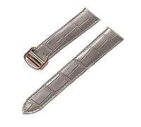 XNJIADVSY Compatible avec les bracelets en cuir de rechange Cartier London Solo Key for hommes et femmes, fermoir déployant 17/18/20/22 mm(Grey Gold Buckle,21)