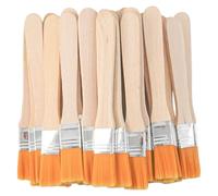 XNJIHWA Lot de 45 Petits Pinceaux Peinture Plat Poils en Nylon Petit Pinceau Plat Peinture avec Manche en Bois de Petit Pinceau Plat pour Bricolage,Nettoyage,Peinture,1.5cm Large