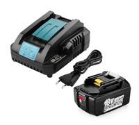 XNJTG 18V 5,5Ah Batterie avec Chargeur de Remplacement pour Ma-Kita Batteries 18V BL1850 BL1860 BL1840 BL1830 et Chargeur DC18RC DC18RD DC18RA DC18SF