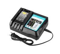 XNJTG 18V 6A Chargeur pour Makita 14,4V~18V Batterie | Compatible avec BL1850 BL1860 BL1840 BL1430 BL1415 DC18RD DC18SF