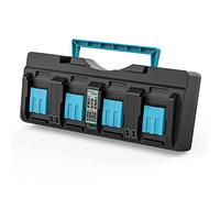 XNJTG Chargeur 4 Ports 14,4 V-18 V de Remplacement pour Chargeur Ma-Kita à Quatre Ports DC18SF Compatible avec Les Batteries Ma-Kita BL1850 BL1850B BL1860B BL1845 BL1840B BL1840 BL1830B Series 18V