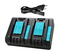 XNJTG Chargeur Double Port de Rechange 14,4 V-18 V pour Ma-Kita DC18RD Compatible avec Le Chargeur d'origine ma-Kita