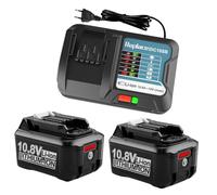 XNJTGBatterie 12 V 4,0 Ah BL1041B de Remplacement pour Makita avec Chargeur de Batterie DC10SB DC10WD pour Batterie 10,8 V/12 V BL1016 BL1021B BL1040B BL1020B