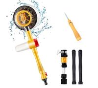 XNKLPY Brosse Lavage Voiture Rotative avec Long Manche - avec Distributeur de Savon Haute Pression Kit de Nettoyage de Voiture, Brosse de Nettoyage Amovible en Microfibre pour Voiture, Camping-Car