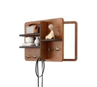 XNKLPY Cache Compteur Électrique Mural Bois avec Étagères, Boîte de Distribution Électrique Décorative, Coffret Habillage Tableau Électrique Boîte de Compteur Électrique A 45x35cm