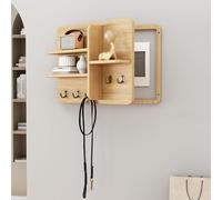 XNKLPY Cache Compteur Electrique Mural Boîte de Distribution Electrique, Cache Tableau Electrique decoratif Bois avec Crochets, Coffret Habillage Tableau Electrique avec Cloison G 60x40cm