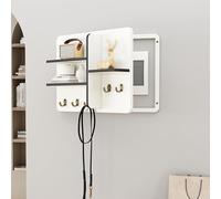 XNKLPY Cache Compteur Electrique Mural Boîte de Distribution Electrique, Cache Tableau Electrique decoratif Bois avec Crochets, Coffret Habillage Tableau Electrique avec Cloison E 55x45cm