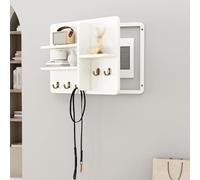 XNKLPY Cache Compteur Electrique Mural Boîte de Distribution Electrique, Cache Tableau Electrique decoratif Bois avec Crochets, Coffret Habillage Tableau Electrique avec Cloison F 55x45cm