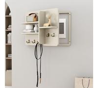 XNKLPY Cache Compteur Electrique Mural Boîte de Distribution Electrique, Cache Tableau Electrique decoratif Bois avec Crochets, Coffret Habillage Tableau Electrique avec Cloison D 45x35cm