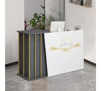 XNKLPY Comptoir de Réception avec Tiroirs, Comptoir d'accueil Salon Esthétique, Comptoir de Magasin de Détail, Meuble de Bureau pour Caisse et Vente Au Détail Clinique C 120cm