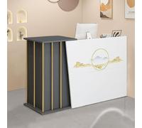 XNKLPY Comptoir de Réception Comptoir Accueil Angle, Comptoir Caisse Salon de Coiffure avec Tiroirs Verrouillables, Bureau D'Ordinateur en Bois pour Bureau Dépanneur Hall de Vente C 100cm