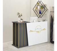 XNKLPY Comptoir de Réception Esthetique, Comptoir Caisse Magasin avec Tiroir Verrouillable, Comptoir Accueil Bois, Réception de Bureau Meuble pour Bar Vente Au Détail Clinique C 120cm