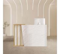 XNKLPY Comptoir De RéCeption Moderne Checkout Counter with Lockable Drawer Retail Counter Reception Banque d'accueil Comptoir pour L'Entreprise Le Hall Et Le Magasin(Size:100CM,Color:b)