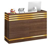 XNKLPY Comptoir de Réception Moderne, Comptoir d'accueil avec Tiroirs Verrouillables, Comptoir Caisse avec Placard et Etagère Ouverte, Comptoir Magasin Petit Bar Meuble, pour Magasins de Vêtements