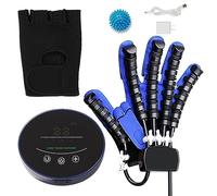 XNKLPY Gant de Robot de Reeducation Main Matériel de Rééducation pour Hémiplégie Gants Robotisés D'avc D'orthèse Redressement Doigts(A:Main Gauche B:Main Droite)(Size:B M,Color:Bleu)