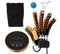 XNKLPY Gant de Robot de Reeducation Main Matériel de Rééducation pour Hémiplégie Gants Robotisés D'avc D'orthèse Redressement Doigts(A:Main Gauche B:Main Droite)(Size:B XXL,Color:Orange)