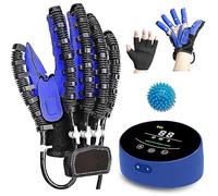 XNKLPY Gants de Rééducation Robot l'Hémiplégiepour Entraîneur de Rééducation des Doigts Patients Dysfonctionnels de Main à Utiliser en Toute Indépendance(Size:Droite L,Color:Bleu)