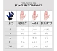 XNKLPY Gants de Robot de RééDucation Aides à l'exercice de la Main 9 Vitesses d'intensité + 3 Modes d'entraînement écran LCD pour Patient Atteint de Paralysie CéRéBrale d'Arthrite A A Left Hand XXL