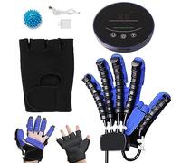 XNKLPY Gants Robotisé de Rééducation des Doigts Hémiplégique Finger Rehabilitation Trainer Gants d'Assistance à l'exercice de Réadaptation des AVC(A:Main Gauche B:Main Droite)(Size:A L,Color:Bleu)