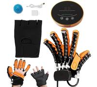 XNKLPY Gants Robotisé de Rééducation des Doigts Hémiplégique Finger Rehabilitation Trainer Gants d'Assistance à l'exercice de Réadaptation des AVC(A:Main Gauche B:Main Droite)(Size:A L,Color:Orange)