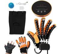 XNKLPY Gants Robotisé de Rééducation des Doigts Hémiplégique Finger Rehabilitation Trainer Gants d'Assistance à l'exercice de Réadaptation des AVC(A:Main Gauche B:Main Droite)(Size:B XL,Color:Orange)
