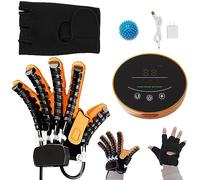 XNKLPY Main Gants Robotiques de Rééducation pour Hémiplégie AVC D'orthèse de Redressement des Doigts Équipement d'Entraînement des Doigts (A: Main Gauche B: Main Droite)(Size:Un XL,Color:Orange)