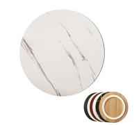 XNKLPY Plateau Tournant en Bois Plateau de Service Rond Tray Gastro Plateaux Rotatif à 360° Centre de Table Organisateur de Cuisine pour Comptoir D'Armoire pour Le Service lnk White 60cm