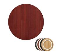 XNKLPY Plateau Tournant en Bois Plateau de Service Rond Tray Gastro Plateaux Rotatif à 360° Centre de Table Organisateur de Cuisine pour Comptoir D'Armoire pour Le Service Red Teak Wood Color 100cm