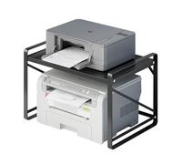 XNKLPY Support D'Imprimante De Bureau à 2 Niveaux Table D'Imprimante avec Espace De Rangement éTagèRe De Rangement Multifonction pour Fax Scanner Fichiers Livres Black Medium
