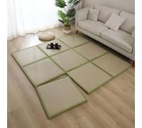 XNKLPY Tapis De Sol Tatami Japonais Tapis De Refroidissement en Rotin Pliable Tapis De Couchage D'éTé Tapis De Sol Respirant,pour Jardin Tapis De Salon Green Vine Color 180x240cm