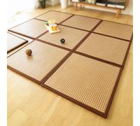 XNKLPY Tatami Tapis en Rotin Futon Matelas Tapis Traditionnel Japonais Pliable Tapis AntidéRapant D'éTé Tapis De Sol Respirant pour Jardin Tapis De Salon Light Vine Color 180x240cm
