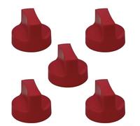 XNManaWork Lot de 5 boutons de commande de cuisinière à gaz de 50 mm de diamètre - Pièces de rechange en plastique résistant à la chaleur pour table de cuisson d'extérieur - Rouge et noir
