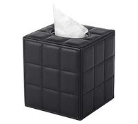 XNONE Boîte à Mouchoirs Cuir Carrée avec Fixation Magnétique, Décoration de Bureau à la Mode pour Restaurant d'Hôtel de Bureau à Domicile Voiture, Noir