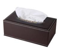 XNONE Boîte à mouchoirs en cuir rectangulaire avec couvercle magnétique - Pour salle à manger, salle de bain, chambre à coucher, bureau, table basse, voiture - Marron