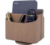 XNONE Support pour télécommande pivotant à 360 degrés, organisateur multifonctionnel en similicuir PU pour table de nuit, 5 pièces - Organisateur de bureau pour iPad Mini/Stylo/Téléphone/Médias