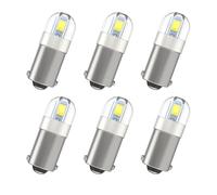 Xnourney 6pcs Ba9s LED Ampoule，T11 1891 53 57 T4W, 6000K Blanc 47830 64111 3893 LED Voiture Intérieur Ampoule Dôme Carte Plaque D'immatriculation Boîte à Gants Lumière