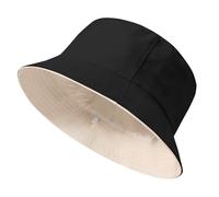 Xnova Bob Chapeaux de Soleil Unisexe Pliable Réversible, Coton Bucket Hat avec Corde Coupe-Vent Bobs Seau Anti UV, Chapeau de Boonie à Large Bord Extérieur pour Hommes Femmes