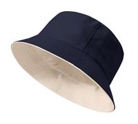 Xnova Bob Chapeaux de Soleil Unisexe Pliable Réversible, Coton Bucket Hat avec Corde Coupe-Vent Bobs Seau Anti UV, Chapeau de Boonie à Large Bord Extérieur pour Hommes Femmes
