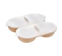 XNSHUN Cuiseur à œufs au micro-ondes - En forme d'œufs pochés - 4 œufs pochés - Outil de cuisine sans BPA (4 compartiments)