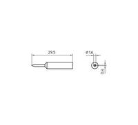 XNT 6 Pointe Weller, Ciseau, 1,6mm