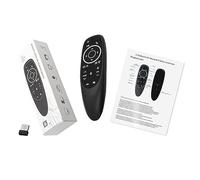 Xnuiasqe 1 Pièce Télécommande G10S Pro Noire avec Rétro-Éclairage LED pour Android TV Box, Télécommande Vocale avec Souris sans 2.4G, Gyroscope et Télécommande Infrarouge.