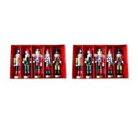 Xnuiasqe 10 Pièces 12CM Casse-Noisette Noël Soldat Décorations Marionnette Noël Poupées Décoration Bureau Décor