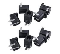 Xnuiasqe 10 Pièces DC 5.5mmx2.1mm Power Jack Socket Female Panel Mount Connector